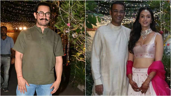 आमिर खान प्रोड्यूसर मधु मंटेना और योगाचार्य इरा त्रिवेदी की मेहंदी सेरेमनी में शामिल होने पहुंचे